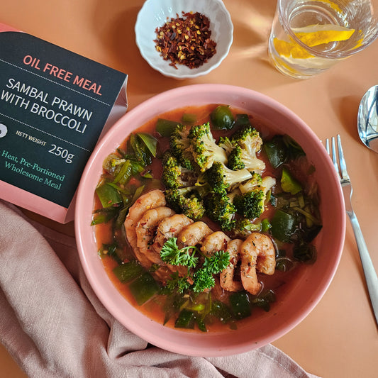 best meal prep sambal prawn with broccoli